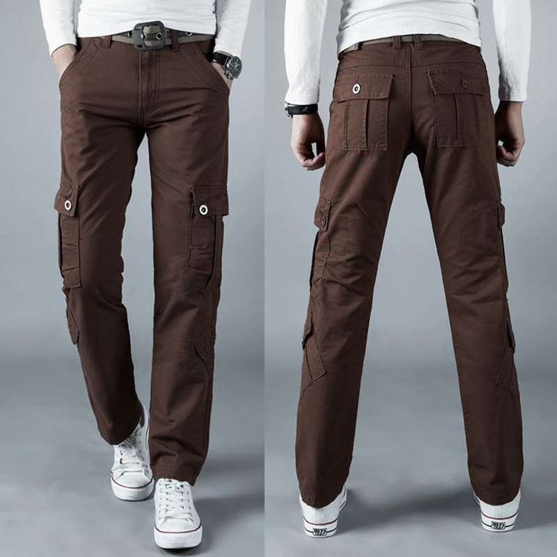Cargo Jogger Pants - Estate nuovo colore solido tasche Casual