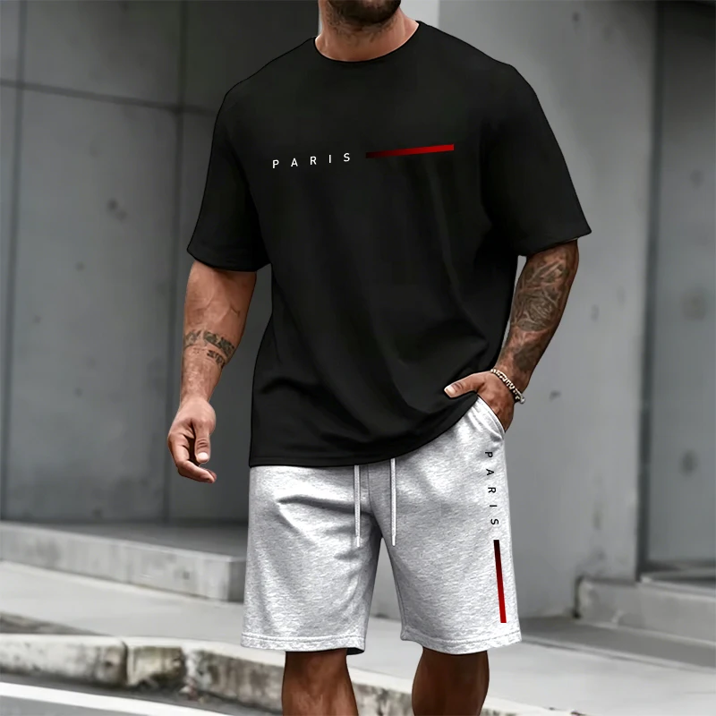 Paris Fashion Men - Completo Estivo Urbano alla Moda: T-shirt