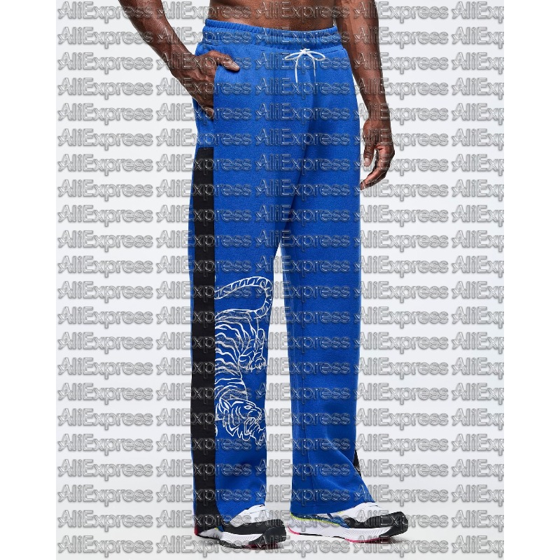 Mens Fashion Trends 2026 - Pantaloni Sportivi Casual Unisex Blu 3D