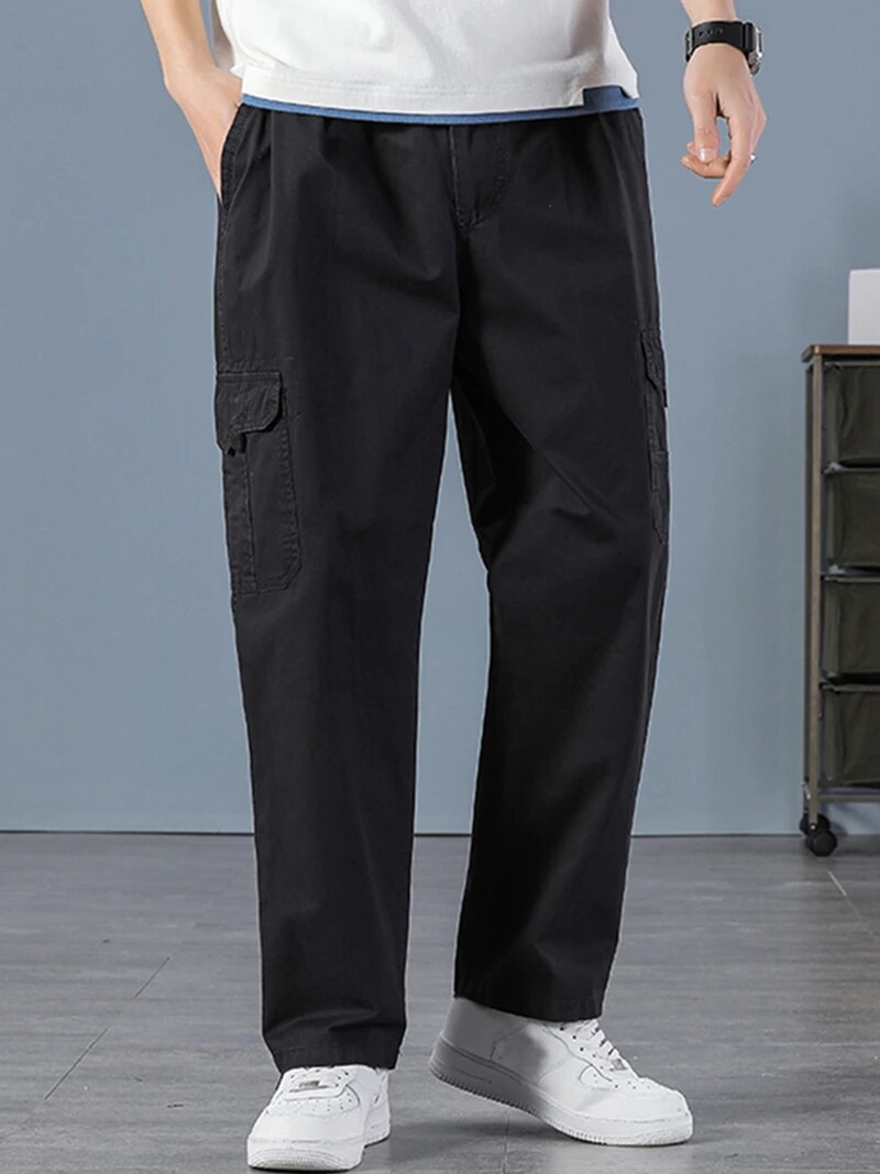 Cargo Jogger Pants - Pantaloni da jogging neri dritti in