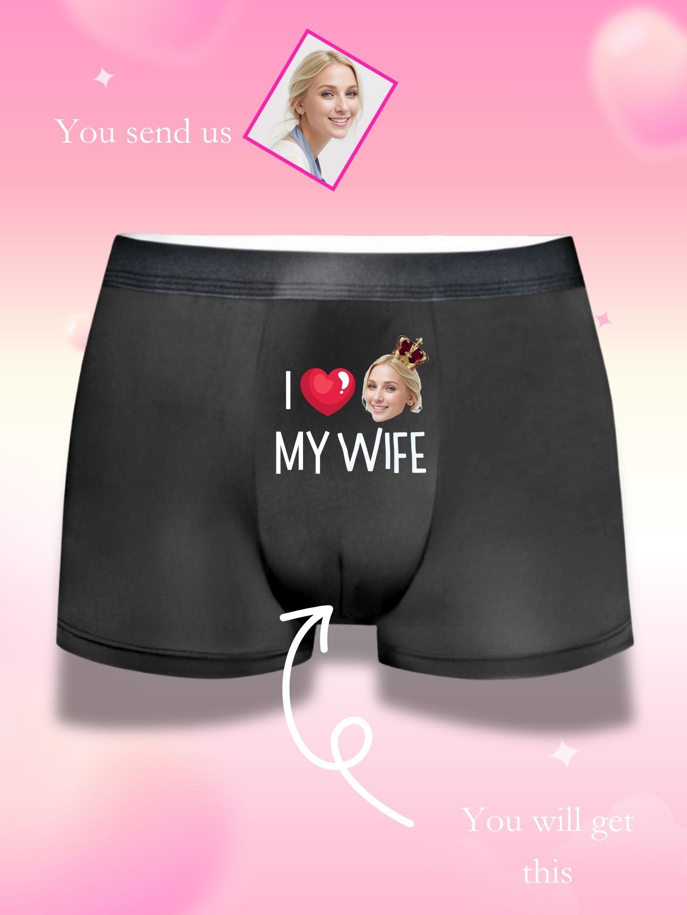 Men'S Fashion Underwear - Boxer personalizzati I LOVE MY WIFE