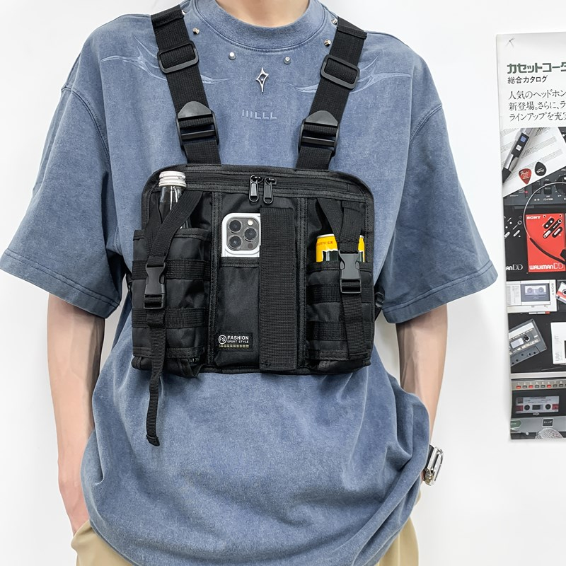 Tactical Vest Men - Borsa pettorale da uomo streetwear hip-hop