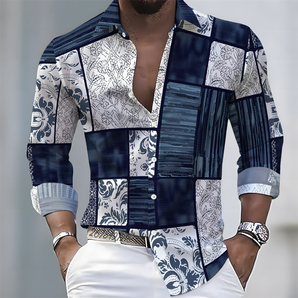 Men'S Fashion Trends - Camicia da Uomo Stile Lusso Leggero