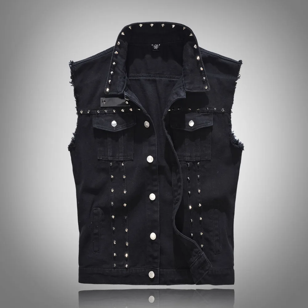 Men'S Fashion Vest With Jeans - Gilet in denim da uomo con