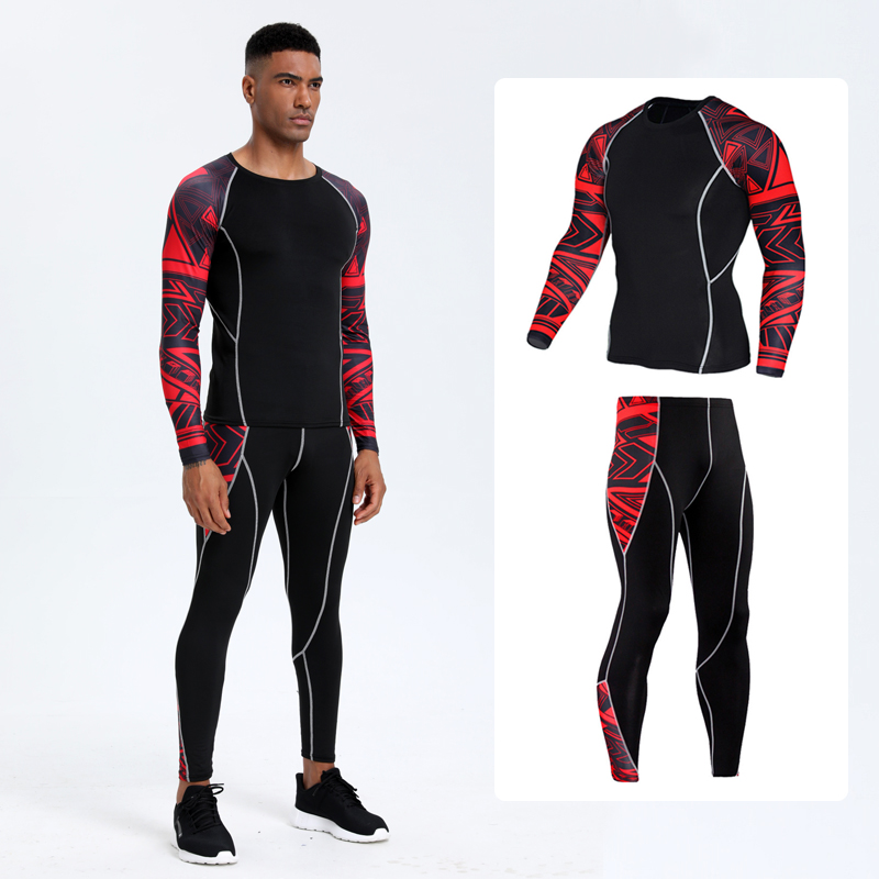 Compression Shirt Workout - Tuta fitness sportiva PRO da uomo: