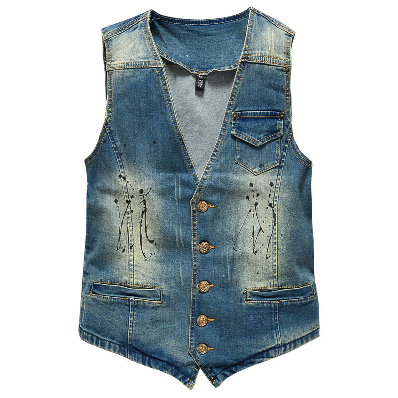 Men'S Fashion Vest With Jeans - Primavera Autunno Nuovi Uomini di Modo