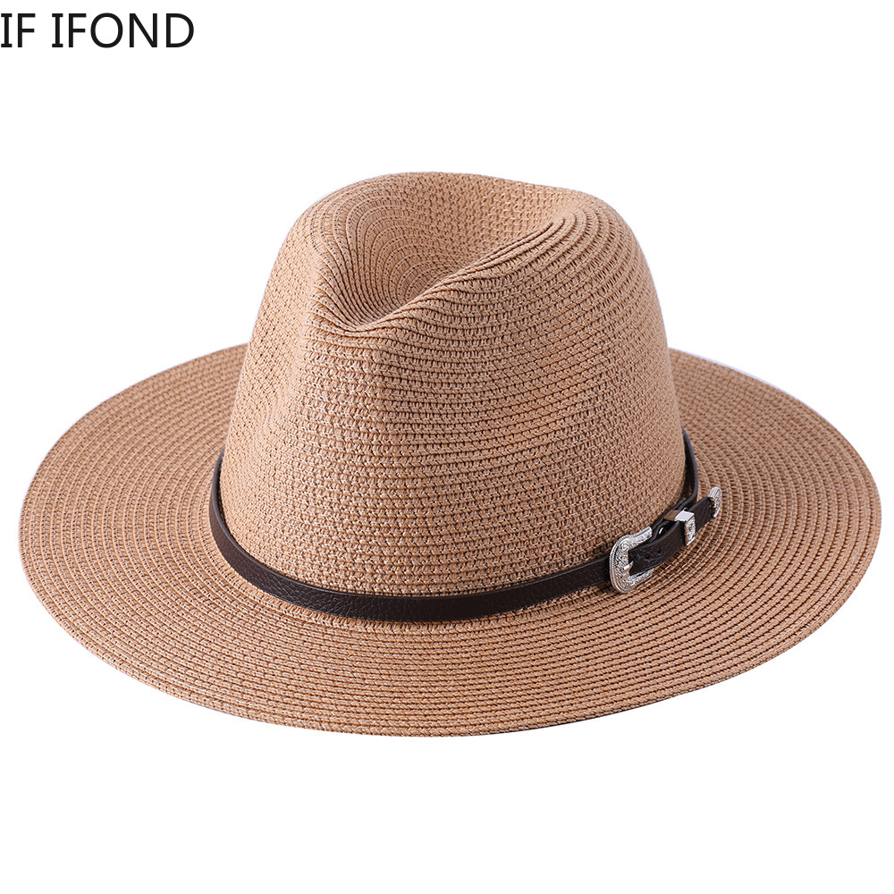 Mens Fashion Bucket Hat - Cappello genitore-figlio in paglia di grandi