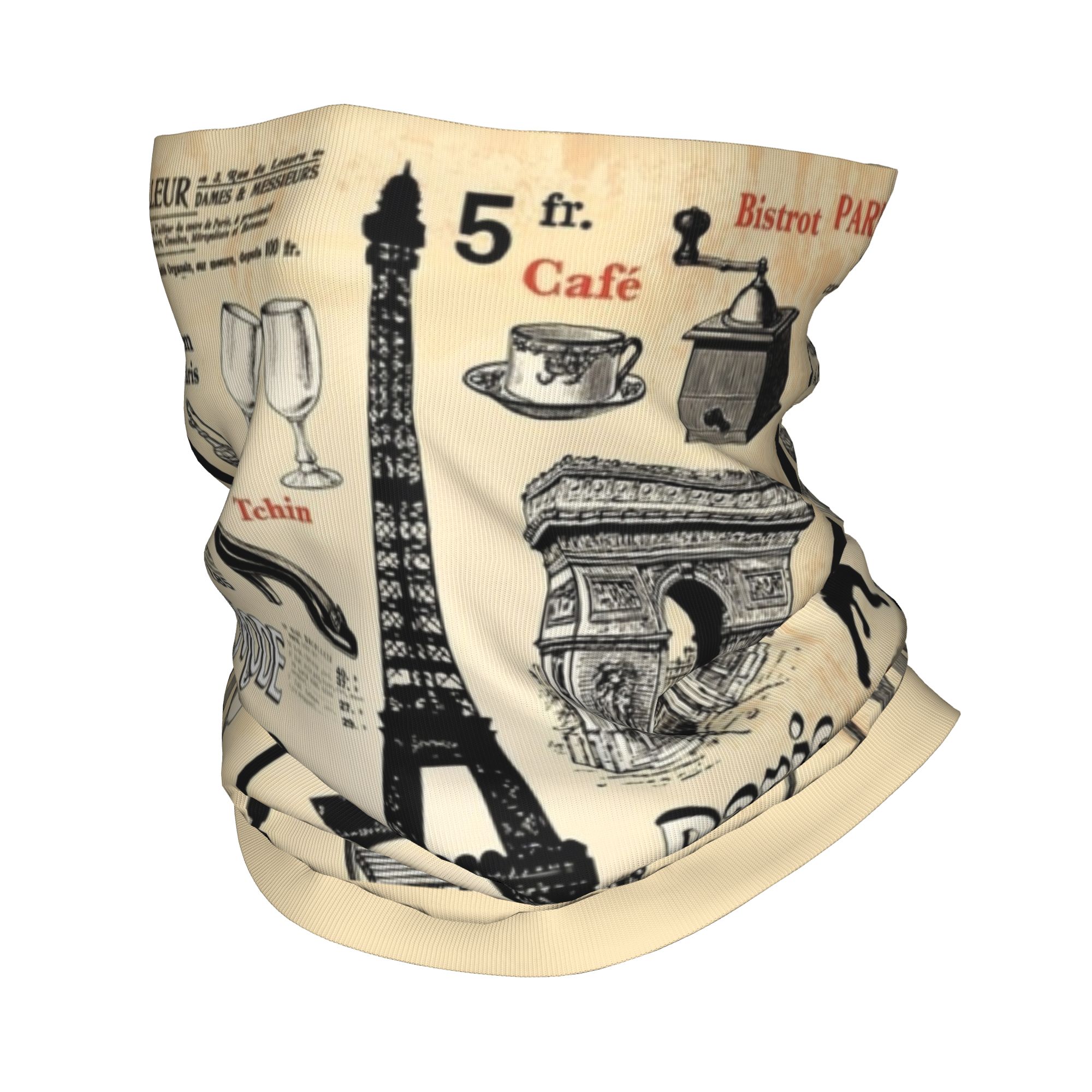 Paris Fashion Men - Sciarpa Invernale Personalizzata Vintage con Torre