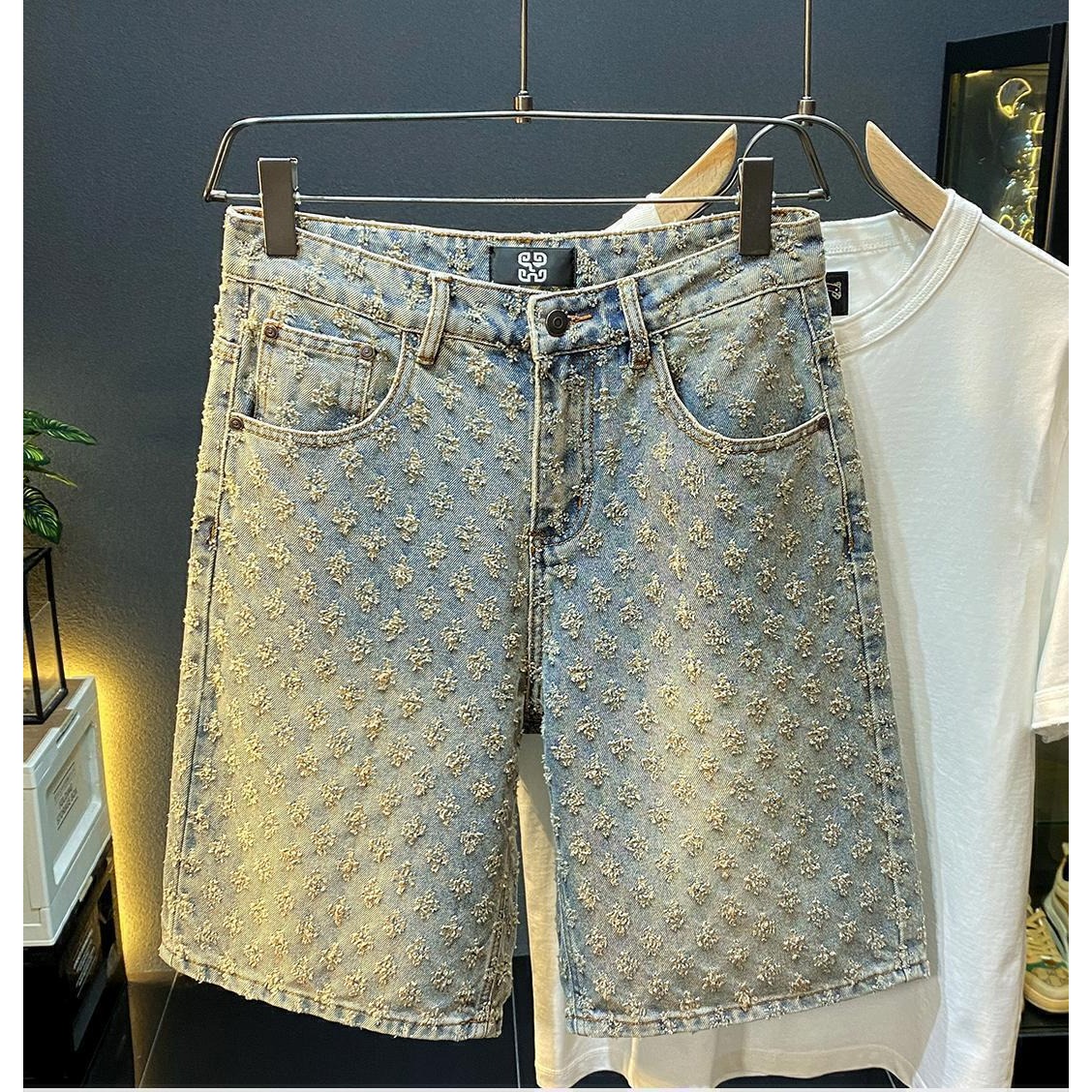Jeans Pants Fashion Men - Shorts in denim da uomo estivi,