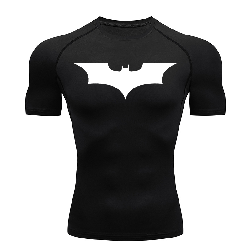 Compression Shirt Workout - Camicie a compressione con stampa pipistrello