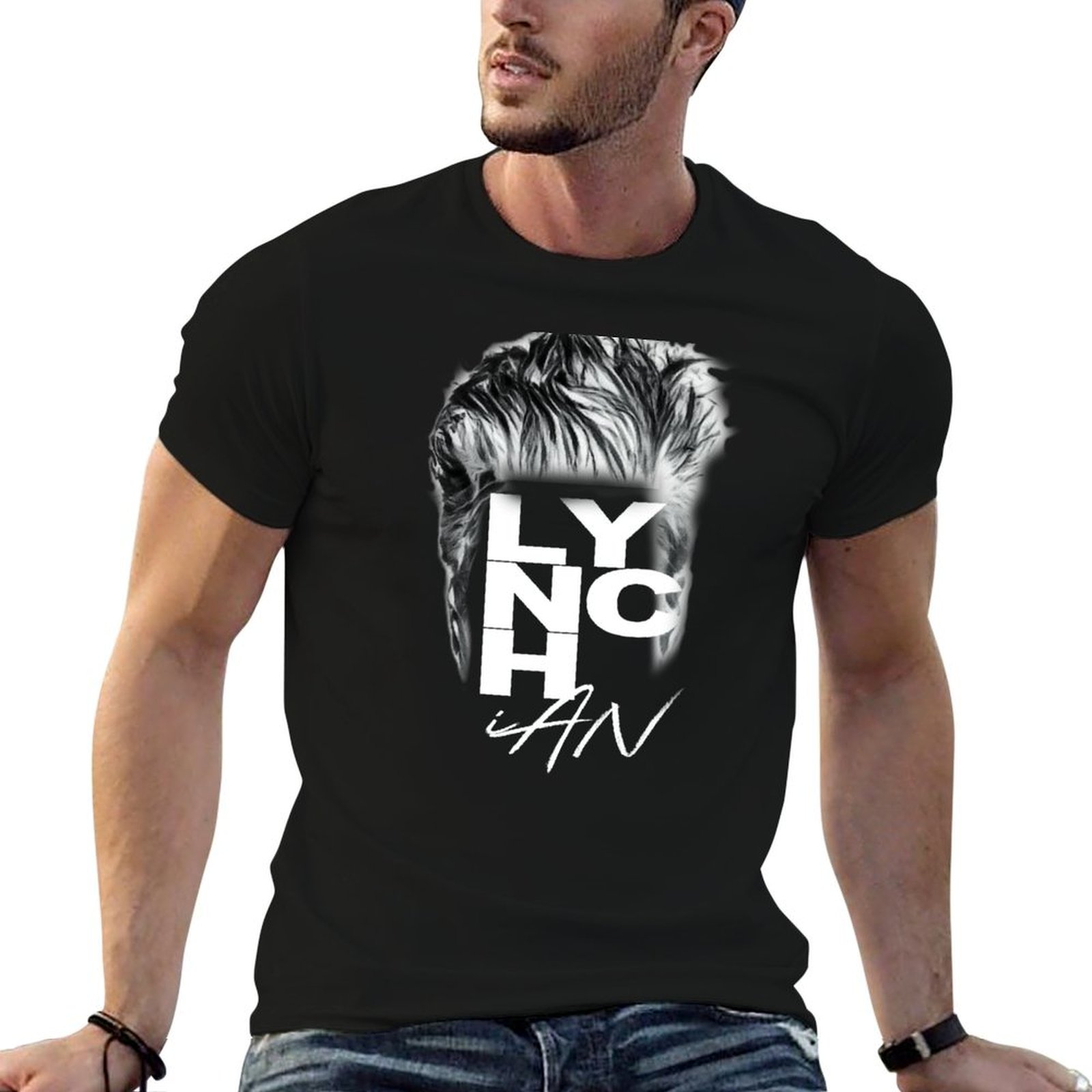 Men'S Fashion Haircuts - Lynch Haircut - T-shirt nera alla