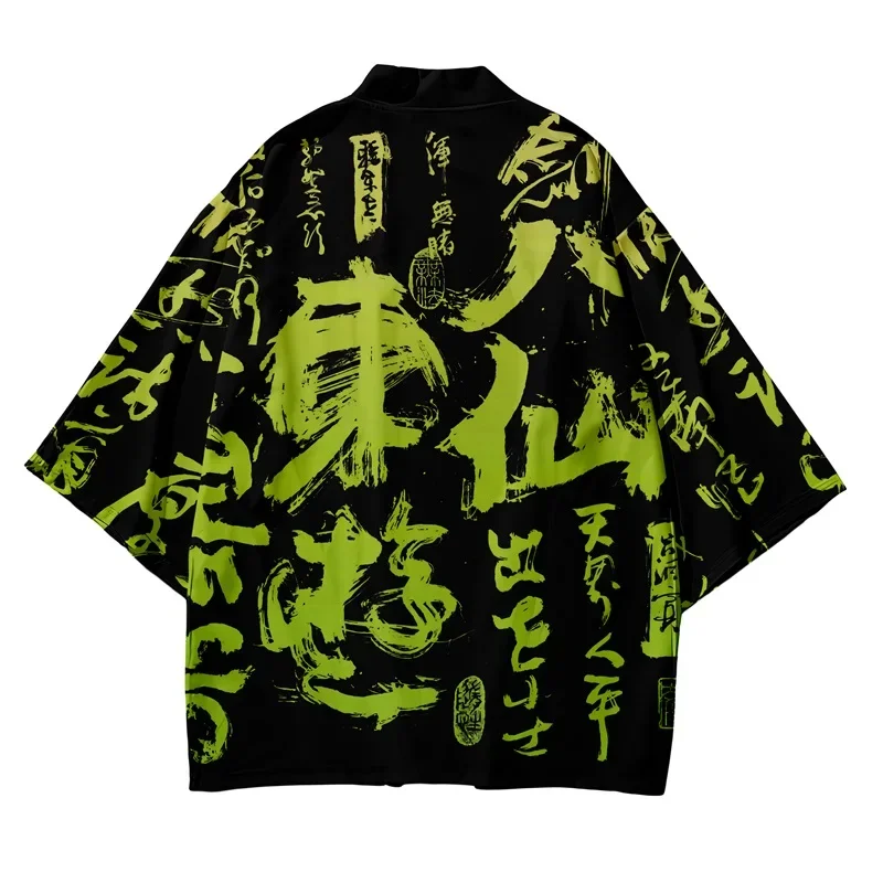 Knitted Cardigan Men - Kimono samurai tradizionale giapponese 3D Estate
