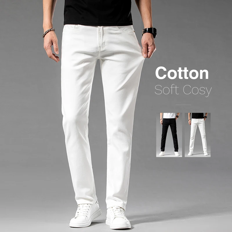 Jeans Pants Fashion Men - Jeans Slim da uomo estivi bianchi