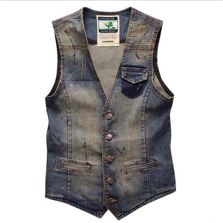 Men'S Fashion Vest With Jeans - Primavera Autunno Nuovi Uomini di Moda