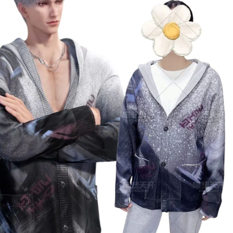 Knitted Cardigan Men - Costume Sylus del Gioco Love and