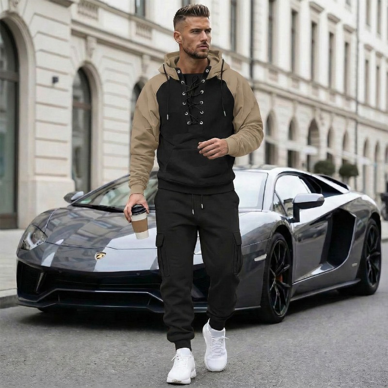 Cargo Jogger Pants - Tuta da uomo 2 pezzi con