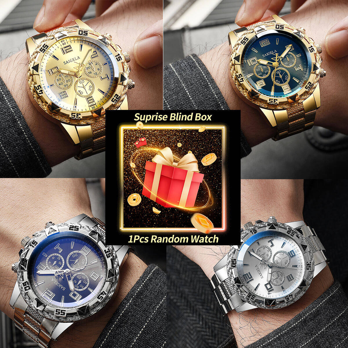 Fashion Mens Watches - 1PC Sorpresa Mistero Orologio Cieco Box-Uomini