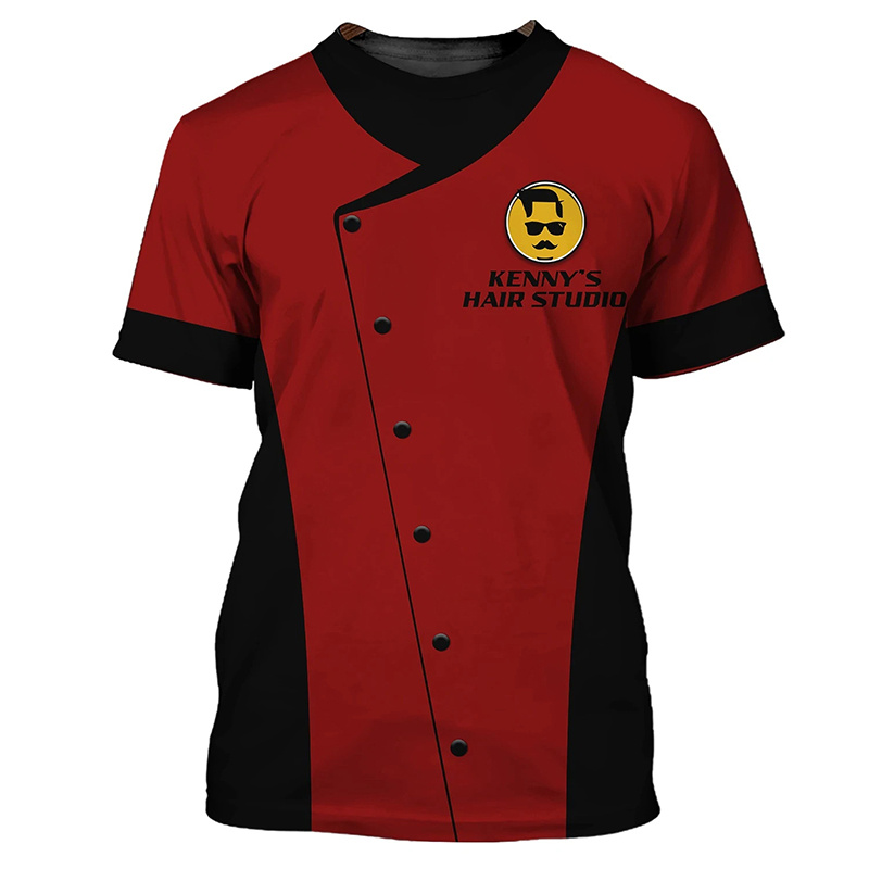 Men'S Fashion Haircuts - Uniforme da barbiere Abito finto T-shirt