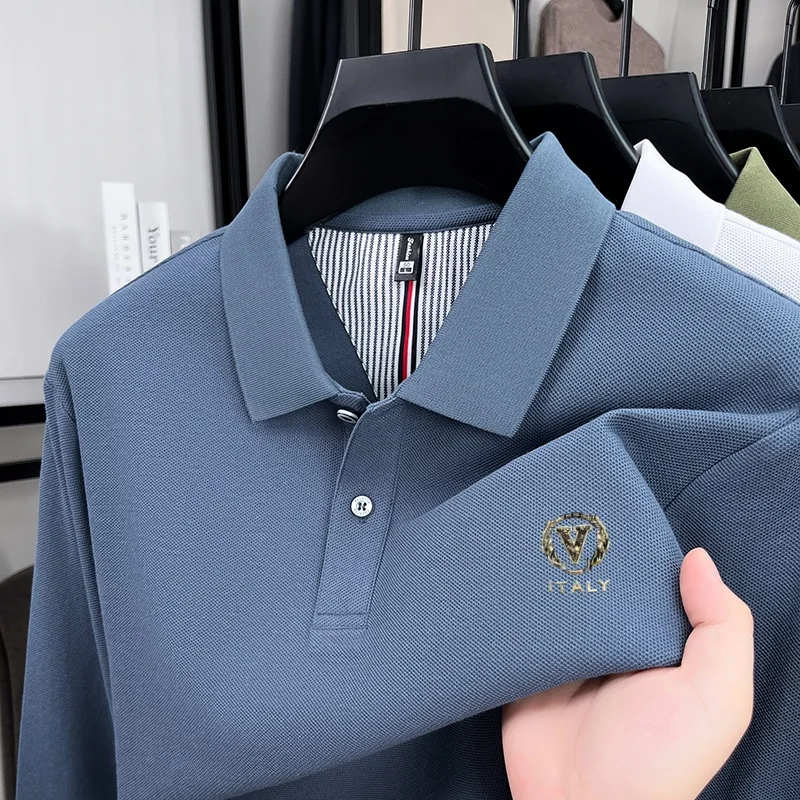 Men'S Fashion Brand - Polo a maniche lunghe da uomo