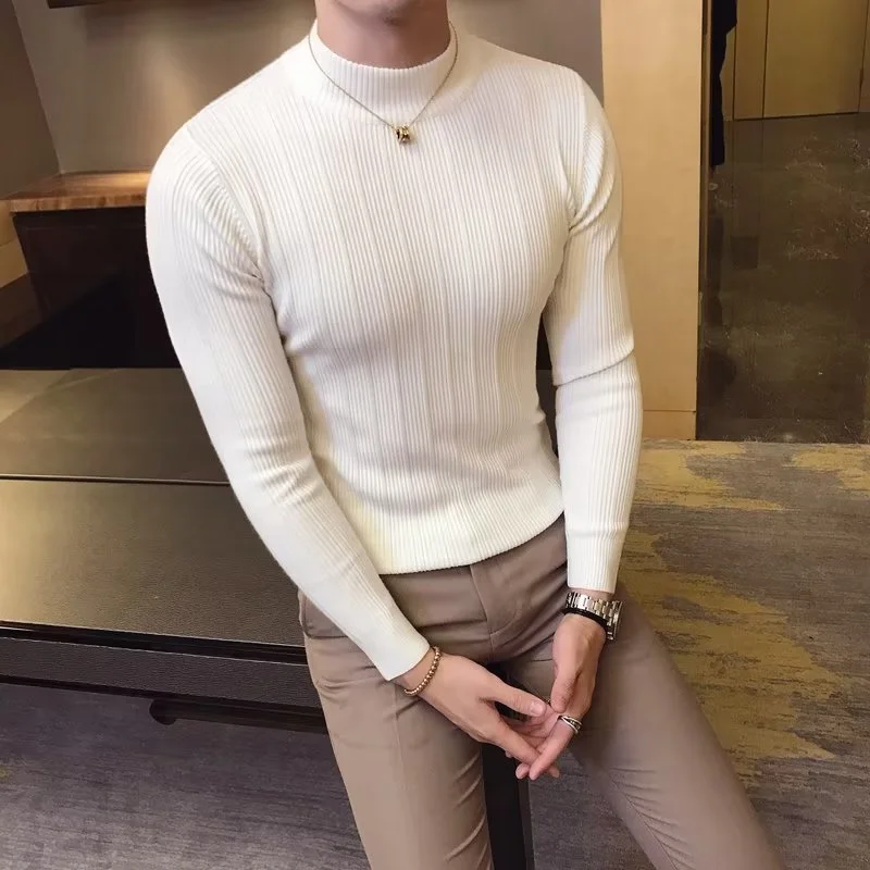 Nuovo maglione a righe a collo - Knitted Cardigan Men recensione e prezzo