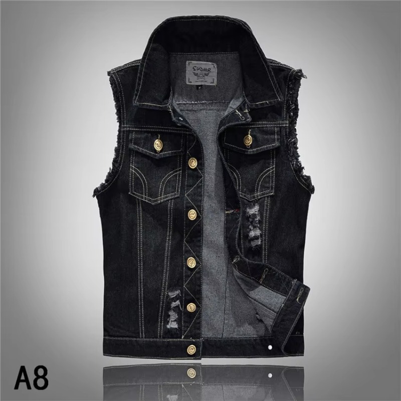 Gilet di jeans slim da uomo Gi - Men'S Fashion Vest With Jeans recensione e prezzo