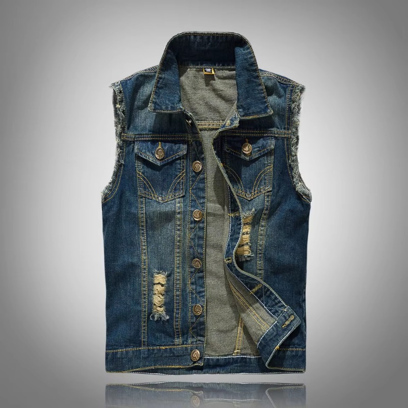 Gilet di jeans slim da uomo Gi - Men'S Fashion Vest With Jeans recensione e prezzo