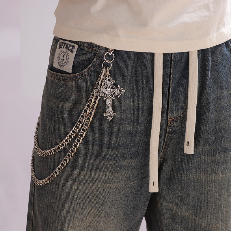 Moda punk pantaloni in metallo - Jeans Pants Fashion Men recensione e prezzo