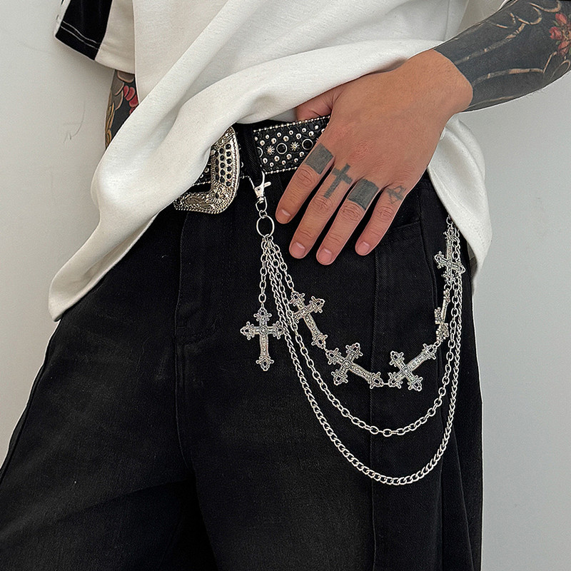 Moda punk pantaloni in metallo - Jeans Pants Fashion Men recensione e prezzo
