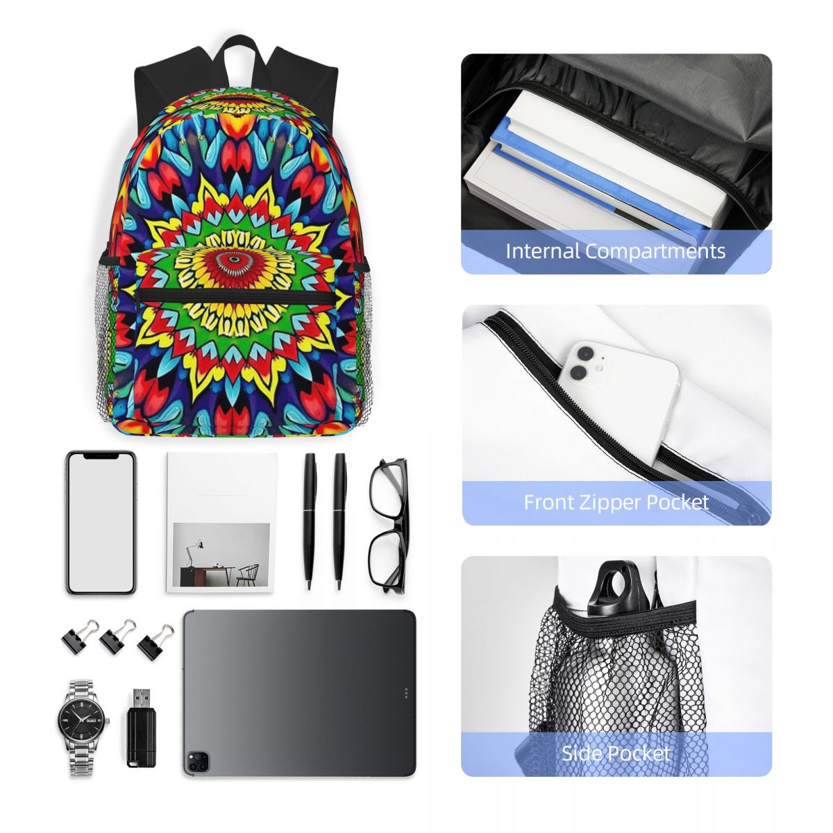 Vibrante Trippy Mandala anni ' - Men'S Fashion 1960S recensione e prezzo