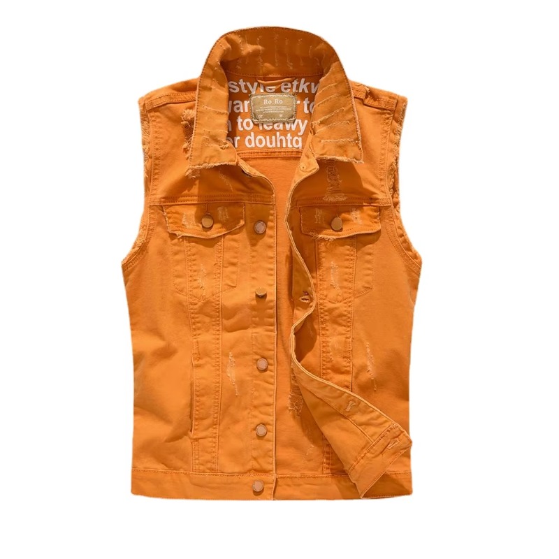 Gilet di jeans slim da uomo Gi - Men'S Fashion Vest With Jeans recensione e prezzo