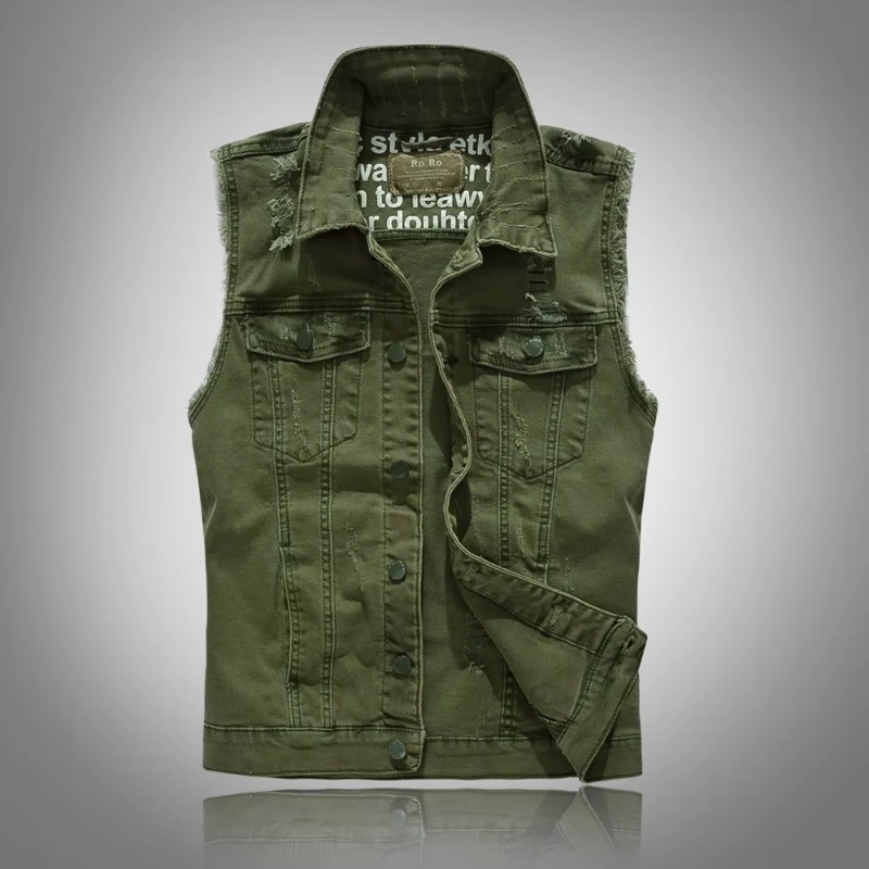 Gilet di jeans slim da uomo Gi - Men'S Fashion Vest With Jeans recensione e prezzo