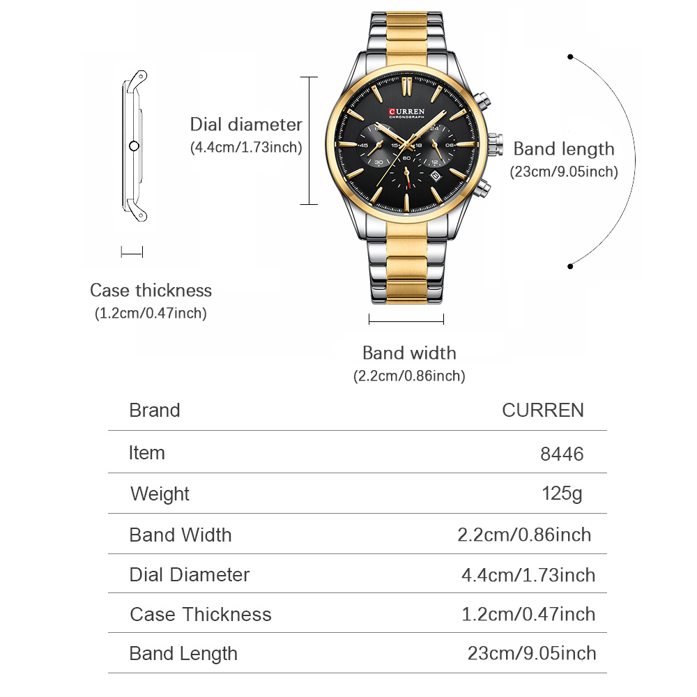 CURREN Casual Quarzo Crono Oro - Fashion Mens Watches recensione e prezzo