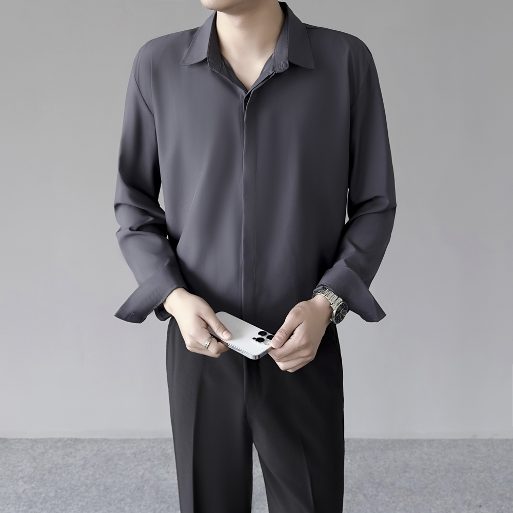 Camicia da uomo sottile primav - Dress Shirt Non-Iron recensione e prezzo