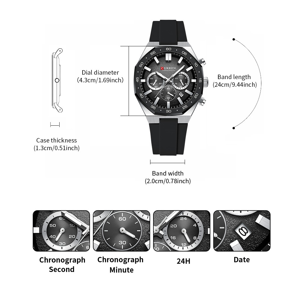 CURREN Orologio Sportivo da Uo - Fashion Mens Watches recensione e prezzo
