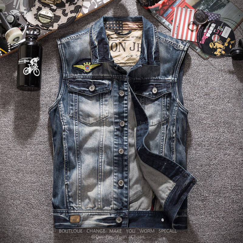 Gilet in denim alla moda, gile - Men'S Fashion Vest With Jeans recensione e prezzo