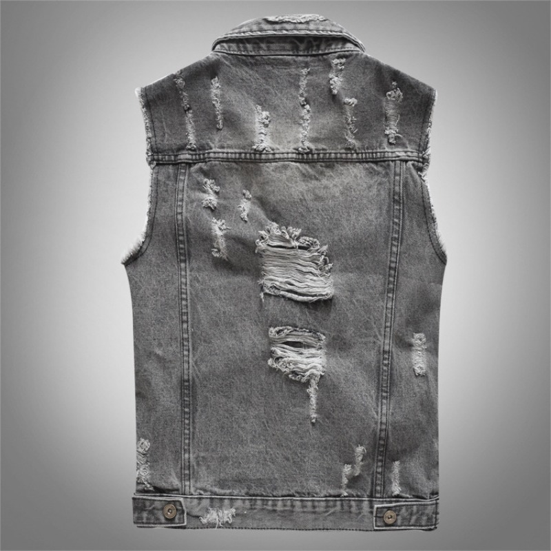 Nuovi Gilet in Denim Grigio Re - Men'S Fashion Vest With Jeans recensione e prezzo